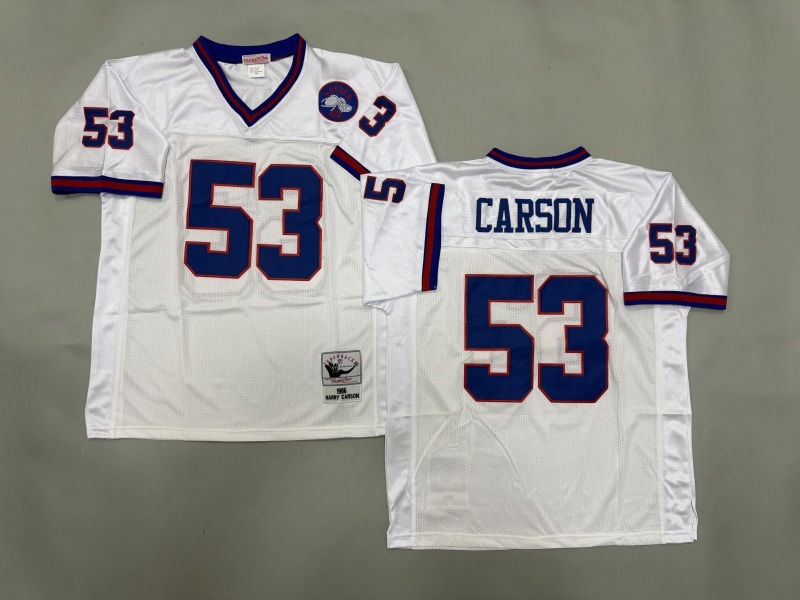 Men 2025 New York Giants #53 Carson white Throwback Limited NFL Jersey style 001->new york giants->NFL Jersey